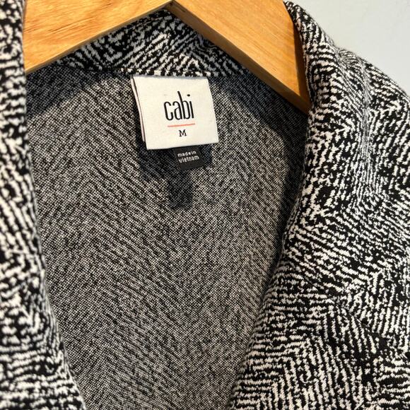 CAbi Black & White Double Breasted Long Length Agent Jacket - size Medium - Picture 7 of 7